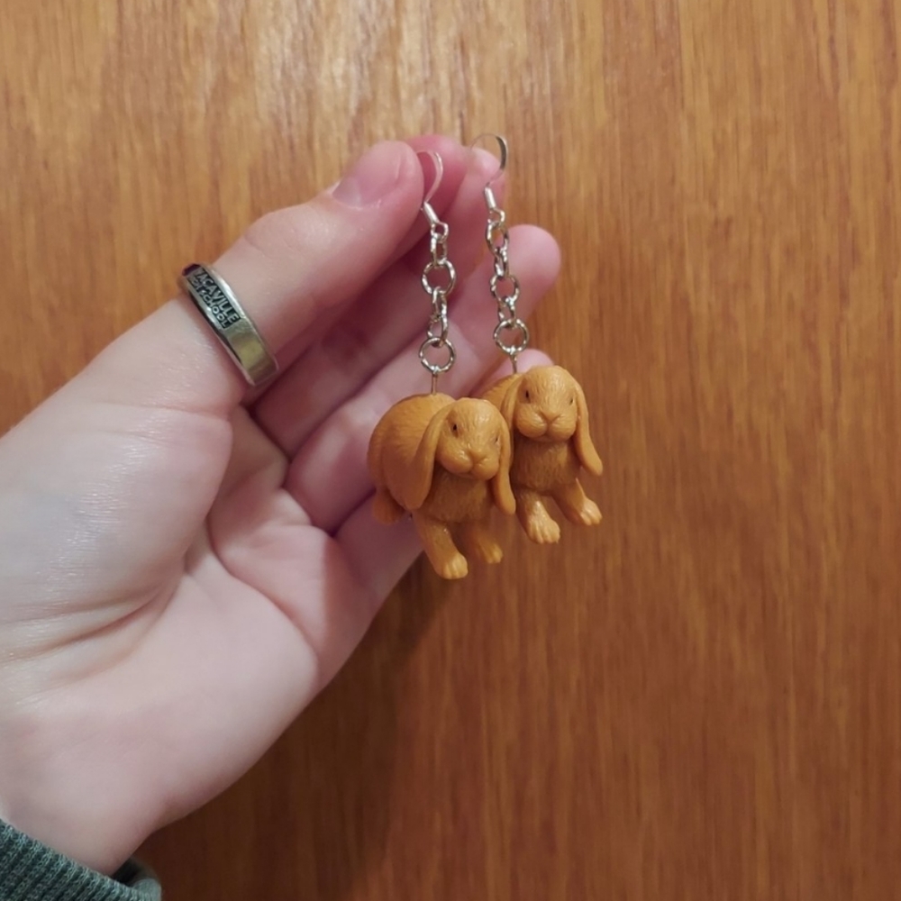 Handmade rabbit earrings